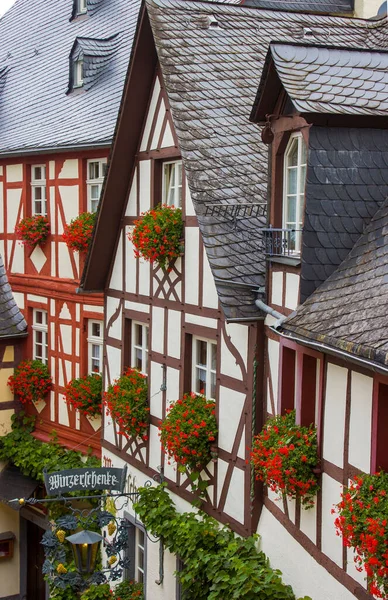 Beilstein Germany Октября 2019 Историческая Деревня Вдоль Реки Мозель Старыми — стоковое фото