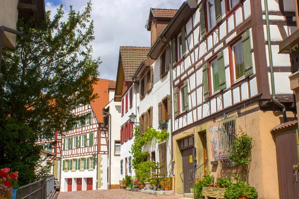 Casas Meia Madeira Schiltach Floresta Negra Baden Wurttemberg Alemanha Europa — Fotografia de Stock