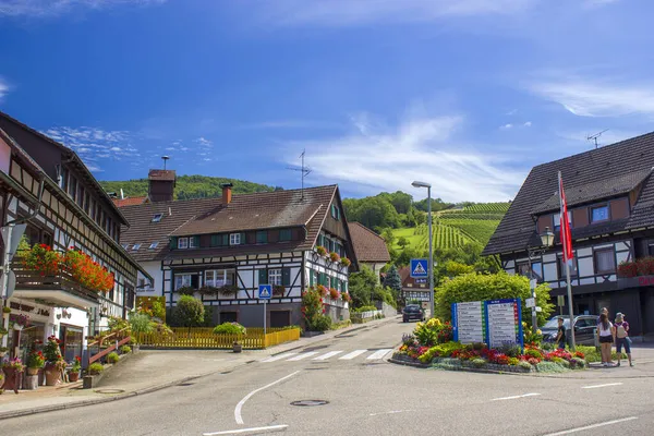 Sasbachwalden 2017 Häuser Traditionellen Stil Schwarzwald — Stockfoto