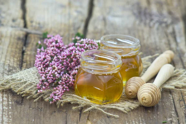 Miel Hierbas Con Flores Brezo —  Fotos de Stock