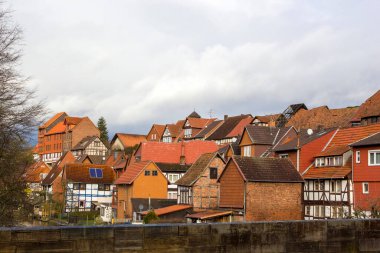 Almanya 'nın Werra Vadisi' ndeki Bad Sooden Allendorf kasabası, Hessen.