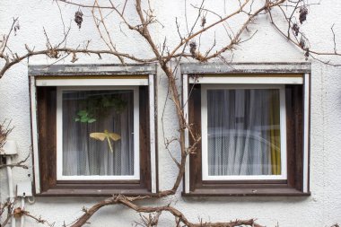 Witzenhausen 'deki ev Almanya' daki Werra Vadisi 'nde, Hessen.