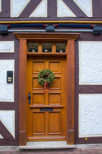 Vieille Porte Maison Bad Sooden Allendorf Dans Vallée Werra Allemagne — Photo