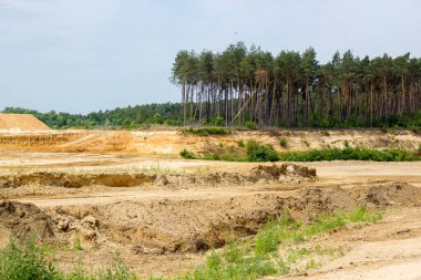 Almanya 'da Brueggen' de kil madenciliği, Kuzey Ren Vestfalyası, Almanya