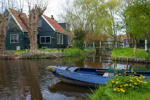 Traditioneel Huis Het Historisch Dorp Zaanse Schans Aan Zaan Nederland — Stockfoto