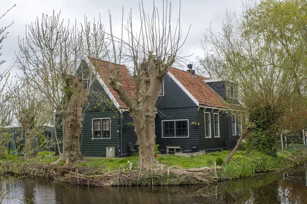 Traditional House Historic Village Zaanse Schans Zaan River Netherlands — Stock Photo, Image