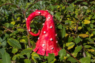 garden deco in a bed