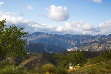 Beautiful spanish andalusia landscape, Sierra de Almijara, Spain clipart