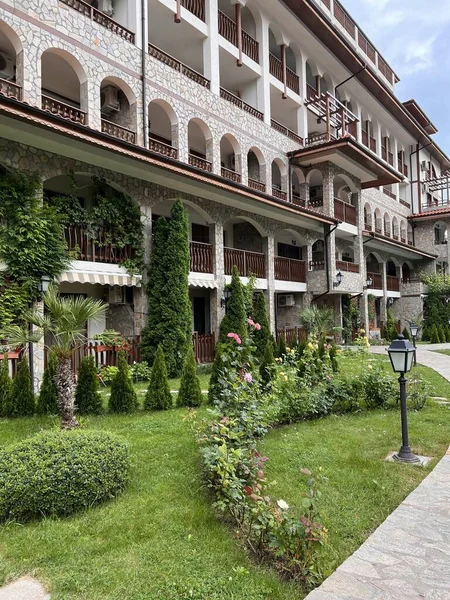 flower beds in season