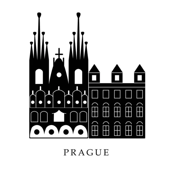 European Capitals Prague City — стоковый вектор
