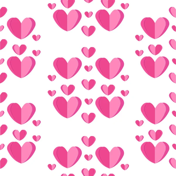 Ροζ Καρδιές Χωρίς Ραφή Πρότυπο — Διανυσματικό Αρχείο