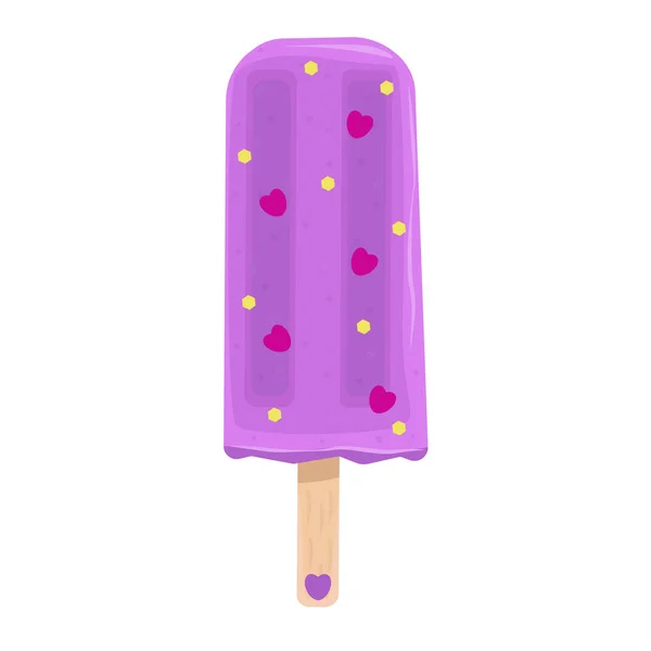 Helado Violeta Apetitoso — Archivo Imágenes Vectoriales