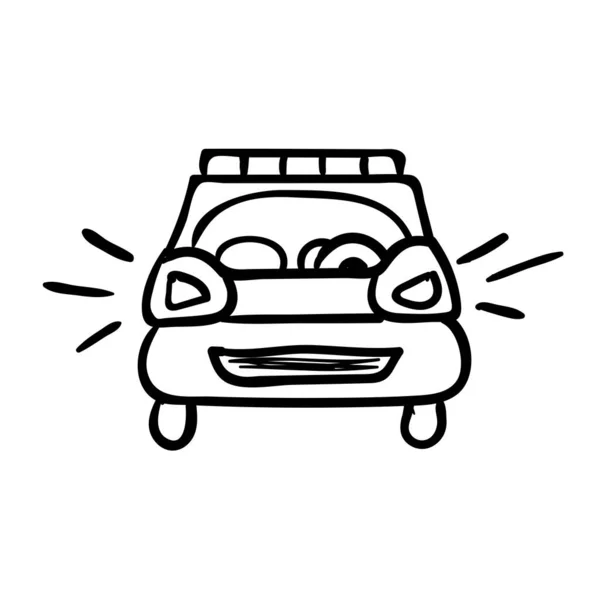 Car Front Black Vector Icon — Stock Vector