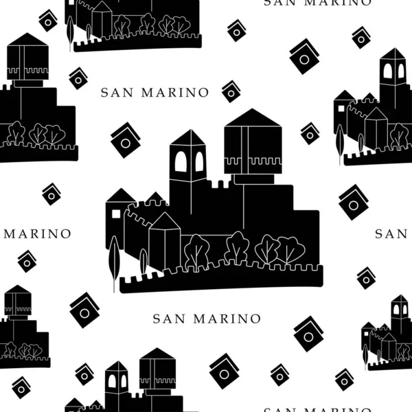 Saint Marin Motif Sans Couture — Image vectorielle