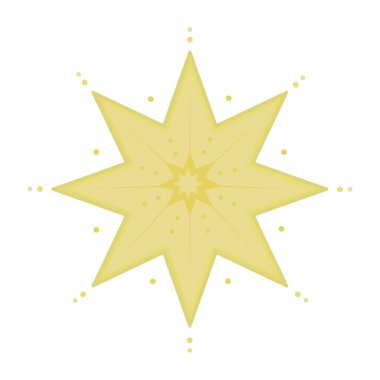 Sarı renkli sevimli yıldız.