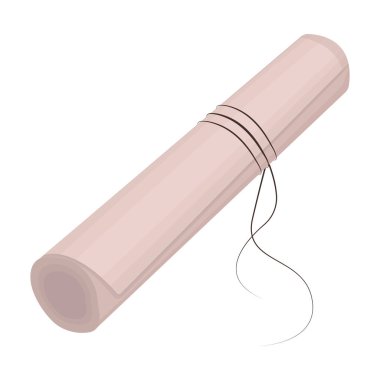 Jüt ipli bir kağıt rulosu