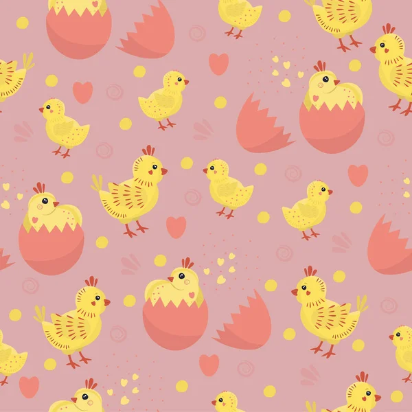 Cute Easter seamless pattern