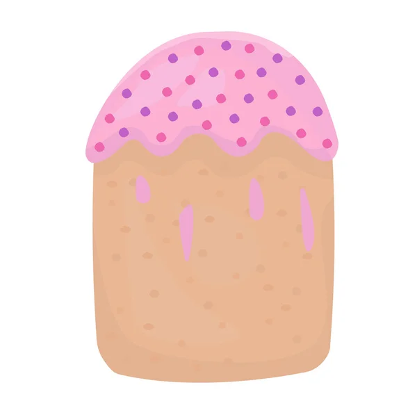 분홍색 부활절 케이크 — 스톡 벡터