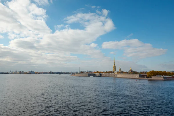 Peter Paul Fortress Neva River Saint Petersburg Russia Autumn Sunny — Stock Photo, Image