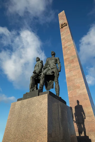 Saint Petersburg Russia November 2021 Element Monument Heroic Defenders Leningrad — Stock Photo, Image