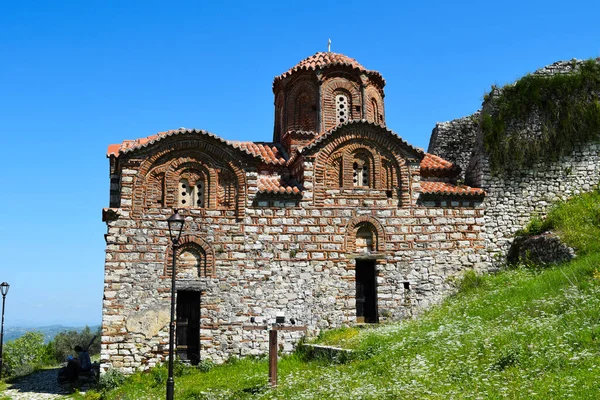 Historiska Staden Berat Albanien Unesco Världsarv Med Ortodoxa Bysantinska Heliga — Stockfoto