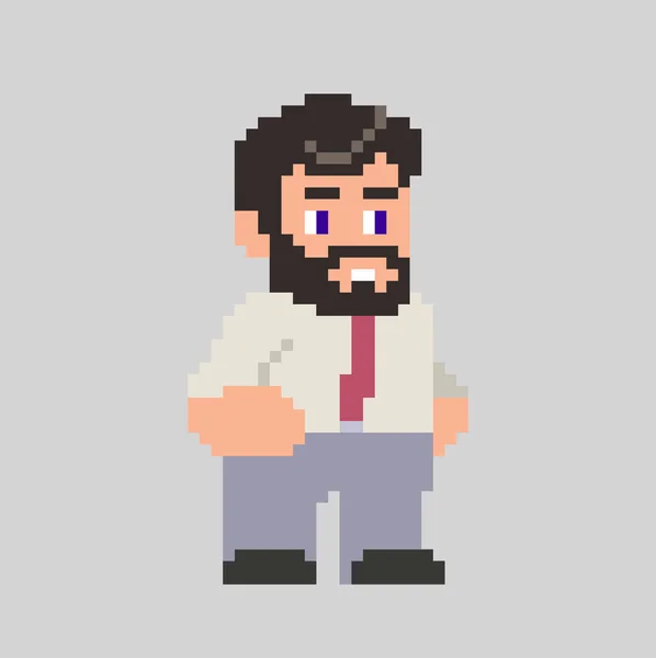 Pixel man postava ve stylu umění — Stockový vektor