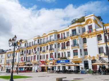 Fas 'ın kuzeyindeki Tanca kentindeki Koloni Mimarisi