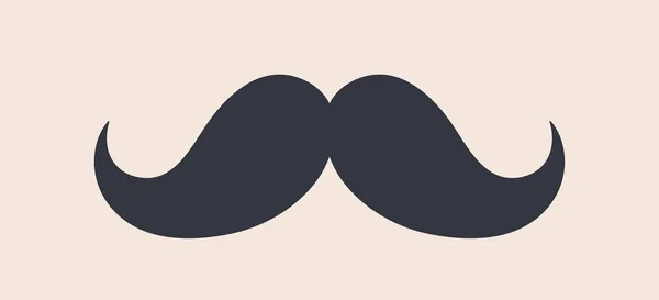 Schwarze Schnurrbärte Silhouette Schwarzer Vintage Schnurrbart Isoliert Auf Weißem Hintergrund — Stockvektor