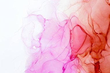 Zarif pembe ve kırmızı soyut arkaplan. Mürekkep Tasarımı. Moda duvar kâğıdı. Modern çağdaş sanat.