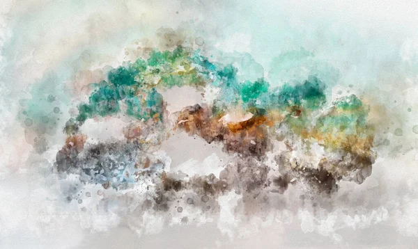 背景のための抽象的なカラフルな水彩画 創造的な抽象的な絵の背景 テクスチャ — ストック写真