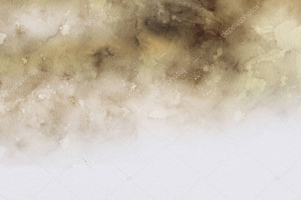 Abstract pastel brown watercolor for background. Creative abstract painted background, wallpaper, texture.