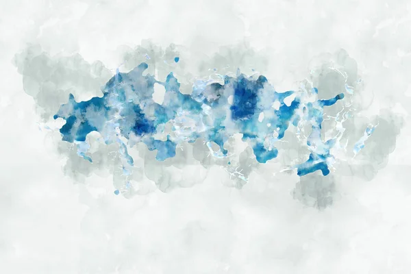 Μπλε Αφηρημένη Ακουαρέλα Φόντο Υφή Χειροποίητο Υδατογράφημα Backgroun — Φωτογραφία Αρχείου