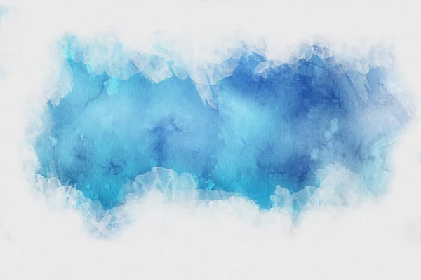Kék Absztrakt Akvarell Textúra Háttér Festett Akvarell Háttér — Stock Fotó