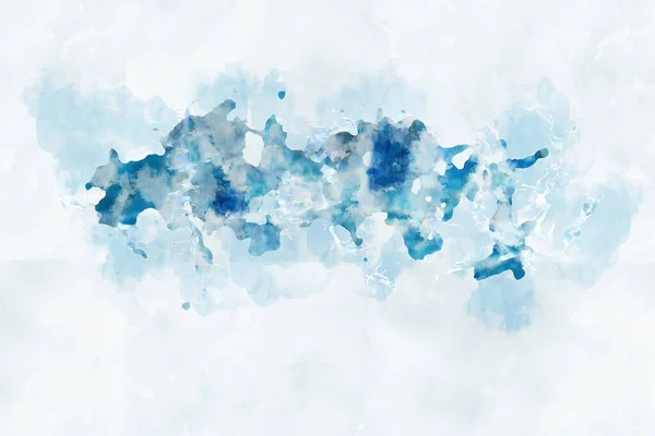 Αφηρημένο Φόντο Υδατογραφία Ωκεανού Για Υφές Υπόβαθρα Όμορφη Μπλε Μπογιά — Φωτογραφία Αρχείου