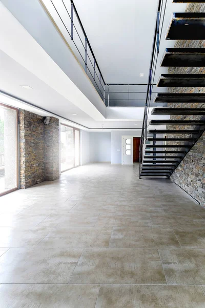 Interior modern empty house. Beautiful living room without furniture.