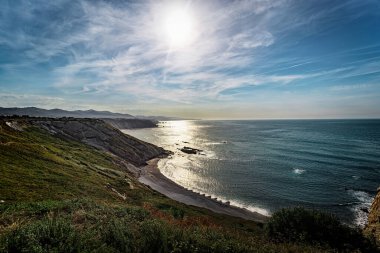 İspanya 'nın kuzeybatısındaki kayalık ve kayalıkların muhteşem manzarası. Lugo. Galiçya. İspanya. 