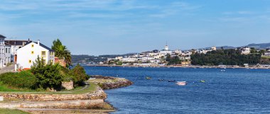 Ribadeo 'nun manzarası. Lugo bölgesi. Galiçya 'da turizm. İspanya 'nın en güzel yerleri...