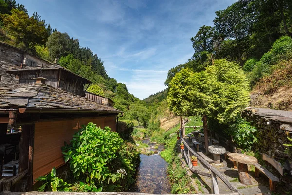 Teixois Dorf Los Oscos Asturien Ethnographische Stätte Stammt Aus Dem — Stockfoto