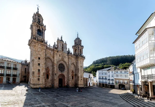 stock image Santiago de Compostela, Spain - August 21 2019: Mondoedo Cathedral. The Cathedral of Mondoedo is the Roman Catholic cathedral in the town of Mondonedo, region of Galicia, Spain