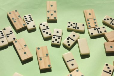 Domino arkaplanı, seçici odak