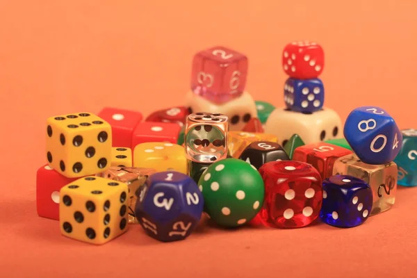Кубики Кассино Азартные Игры Номер Игры Математический Учить — стоковое фото
