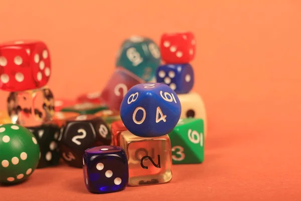 Würfel Cassino Glücksspiel Wette Spiel Zahl Mathematik Lernen Lehren — Stockfoto