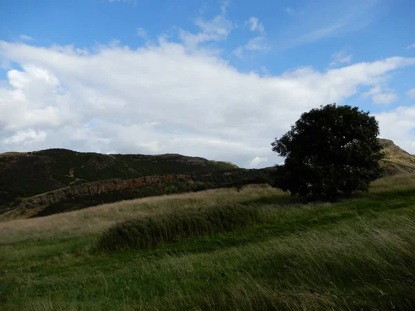 Die Aussicht Auf Der Hälfte Der Wanderung — Stockfoto