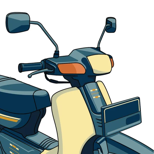 Vintage duck motorbike illustration image