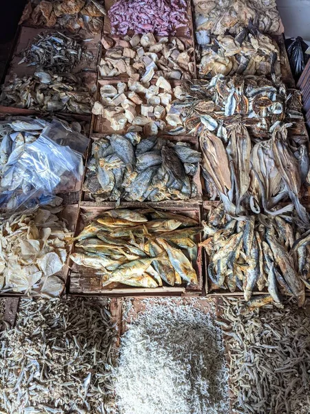 dried fish market in the street food