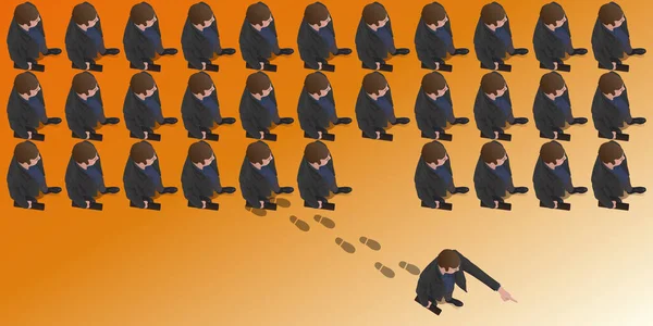 Liderlik kavramı, bir adamın rütbesinin dışına çıkıp kendi yolunu seçerek işaret etmesidir..
