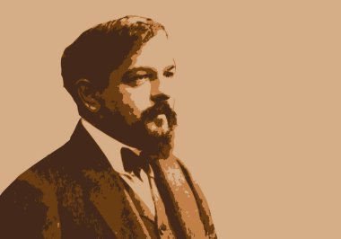 Klasik müziğin ünlü Fransız bestecisi Claude Debussy 'nin portresi..