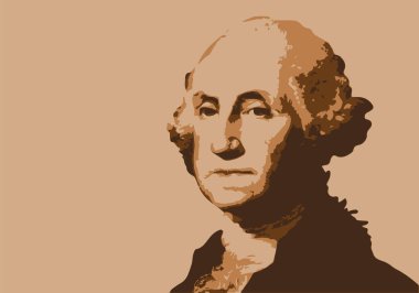 Ünlü Amerikalı politikacı George Washington 'ın portresi. Birleşik Devletler' in ilk başkanı..