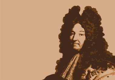 14. Louis 'in portresi, Fransa' nın ünlü kralı Versailles Sarayı 'ndan..