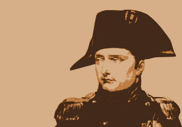 Retrato Desenhado Napoleão Figura Histórica Imperador Dos Franceses —  Vetores de Stock